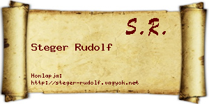 Steger Rudolf névjegykártya